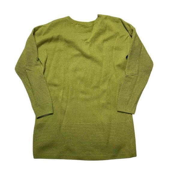 SOFT SURROUNDINGS Cashmere Button-Detail Sweater Green Size Small - Picture 2 of 5